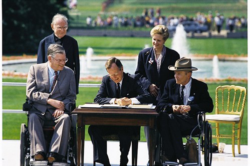 Bush signing ADA in 1990