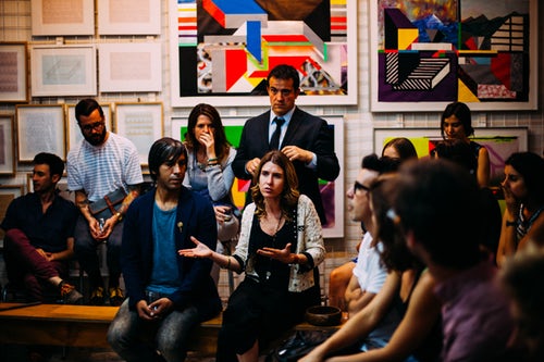 People meeting in a room